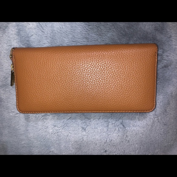 NWT MICHAEL KORS Jet Set Large Continental Travel Brown Leather Wallet - Picture 5 of 8